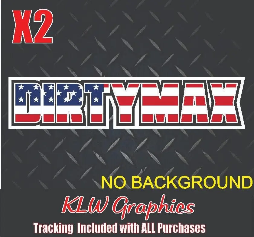 Dirtymax American Flag Print Full Color Decal Sticker Turbo Diesel Truck Crew Cab 6.6 Boot American Flag USA