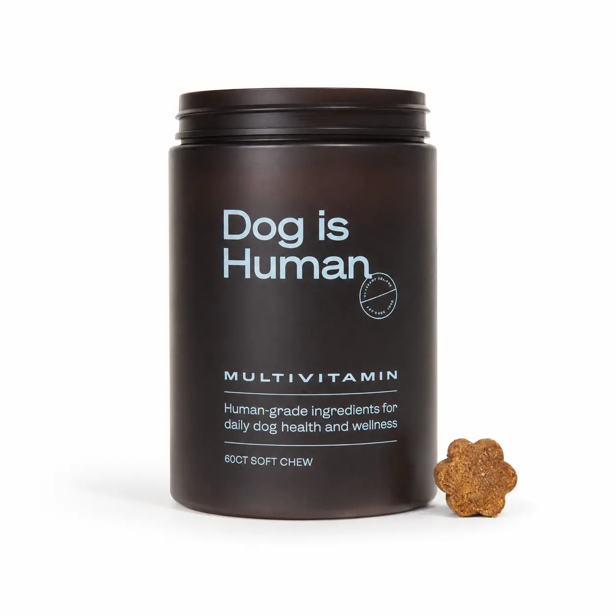 Dog is Human Natural Daily Dog Vitamin Treats Chicken Flavor Human Grade Vet Formulated Made in Vermont Premium Supplement Supports Immunity Joints Digestion Overall Health for All Breeds & Sizes