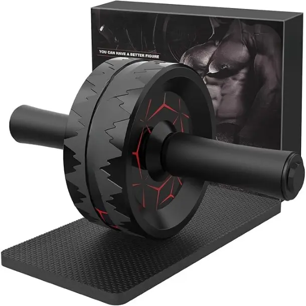 Compact Unisex Ab Roller Wheel - Ab Core Trainer for Abs Training & Core Workouts, Home Gym Abdominal Strength Training Equipment with Knee Pad Accessory