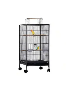 40 Inch Large Parrot Bird Cage With Play Open Top, Hanging Bird Cage With Slide-Out Tray Water Bottle Feeder For Parrot Parakeets Cockatiel Lovebird Pigeon And Small Mid-Sized Birds