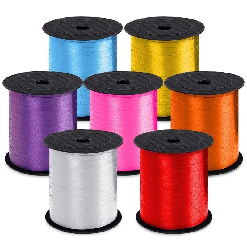 Metallic Curling Ribbon (4/7 Packs, 1000 yds Assorted Colors), Durable Balloon String for Gift Wrapping, Christmas-Valentine Party Decor & Festive Home Supplies for Kids & Adults