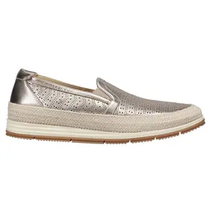 VANELi Womens Quasar Metallic Perforated Espadrille Slip On Sneakers Shoes Casual - Gold