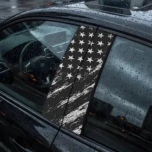 Flag Car B-Pillar Sticker - Easy Apply Secure Fit Versatile for Various Car Models Unique Flag Design Stylish for Car Enthusiasts Truck Decals