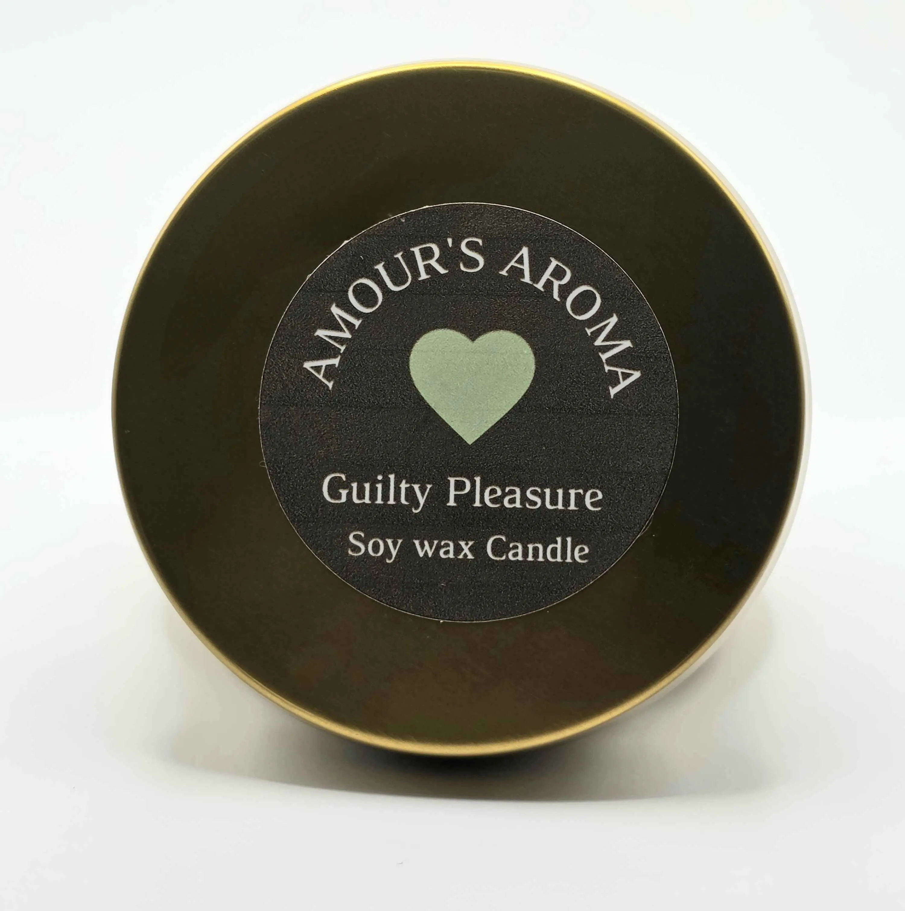 Amour's Aroma Guilty Pleasure Non-Toxic Aromatherapy Candle, 8 oz Soy Wax, Infused with Amber, Musk, Peach, Lilac & Orange Fragrance, Feminine Scent for Cozy Home Decor Ambiance