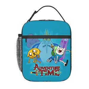 Cartoon Adventure time Insulated Lunch Box, Adventure time merch Reusable Lunch Bag. Adventure time complete series Adult Meal Tote & Meal Holder, Designed for Work, Outdoor Activities and Picnics