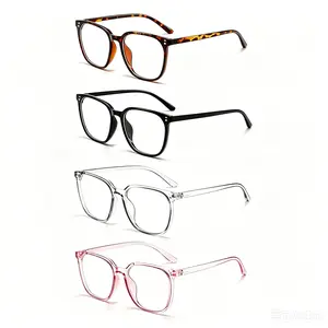 4 Pack Blue Light Blocking Glasses Women Fashion Leopard Print Eyeglasses Trendy Frames Anti Eyestrain Windproof Daily No Makeup Glasses