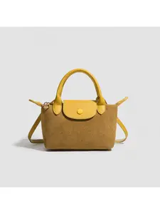 Women's Versatile Faux Fur Colorblock Handbag & Crossbody Bag, Mini Design Sensational Ladies' Clutch Purse, Everyday Essential