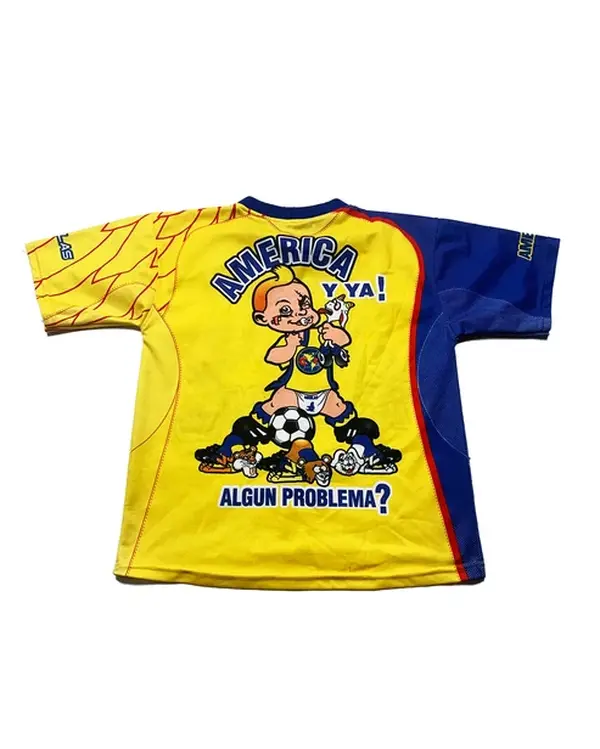America Club Yellow Vintage Style Shirt, Latin Inspired Retro Apparel, Classic Heritage Design Top, Unisex Casual Sportswear, Trendy Streetwear Clothing, Everyday Wear Gift