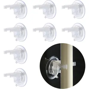 8 Pack Christmas Candle Holder Clamps with Suction Cups - Ideal for Christmas Celebration Candles,Candlesticks Holders for Window Candles