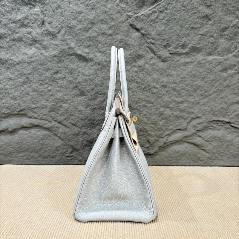 Pre-owned HERMÈS Leather tote bags Hermes Birkin 30 Togo 80 Pearl Grey (zbbb0918a9)