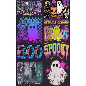 SPOOKY SEASON (2) PREMADE GANGSHEET  - 22X36  DTF TRANSFERS - DIRECT TO FILM