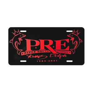 PRE Paper Route Empire Young Dolph 1985 - 2021 License Plate, Car Accessories, Vanity Plate - Lightweight Aluminum, Pre-Drilled holes, Easy Installation