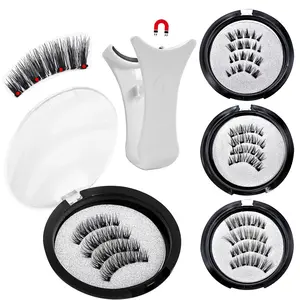 1 Pair Per Box Magnetic Lashes with Applicator Makeup Soft Reusable No Glue Needed Natural Magnetic Eyelashes Vendor