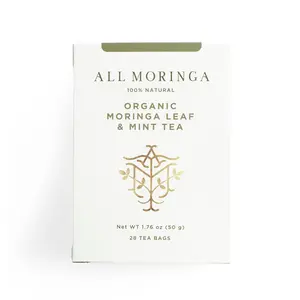 Premium Organic Moringa Leaf, Mint and Chamomile Herbal Tea USDA Certified 28 Tea Bags