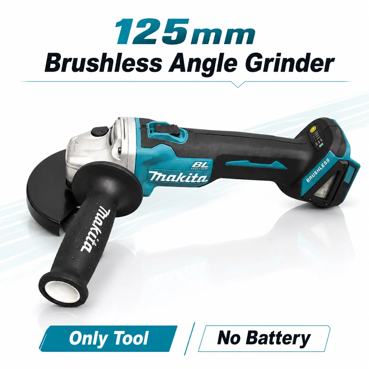 Makita DGA404 18V Cordless Brushless Angle Grinder - 125MM Durable Variable Speed Cutting Hand Tool (Multitools & Accessories)