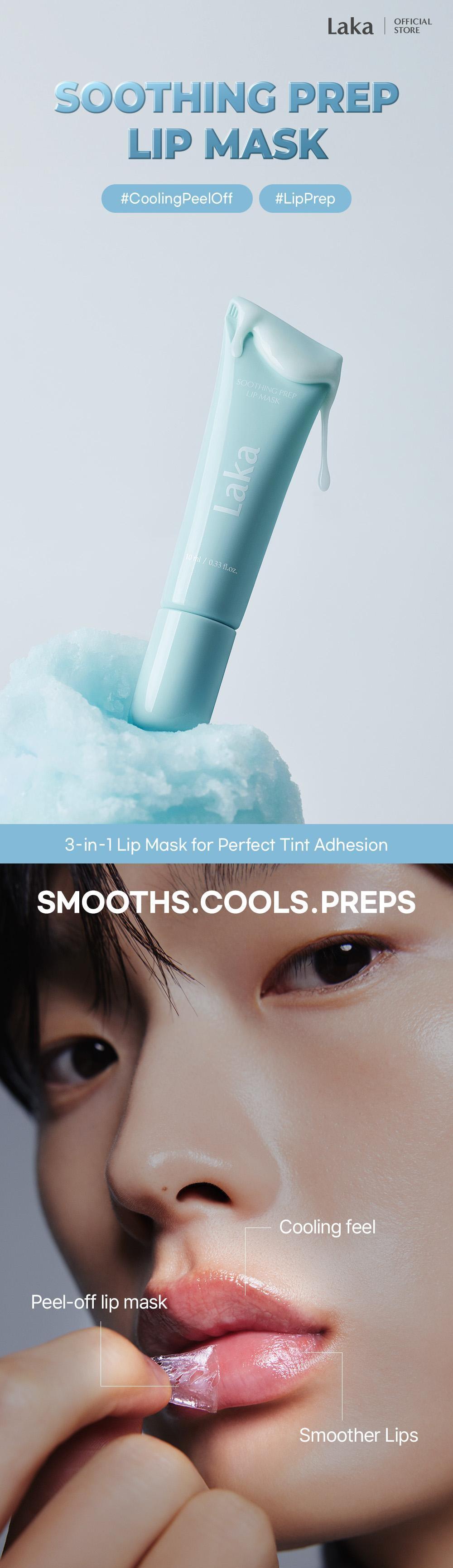 [Laka] Soothing Prep Lip Mask — Cooling peel-off lip mask for smoother lip prep and a hydrated feel Flawless Flawless, Summervibes