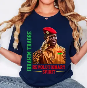 Ibrahim Traore "Revolutionary Spirit" T-Shirt – Burkina Faso Leader Graphic Tee | Pan-African Statement Shirt