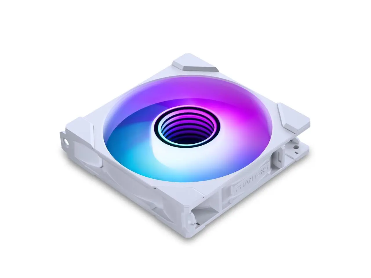 Phanteks M25-120 Gen2 Reversed Blade, 120mm ARGB High Performance Cooling Fans, Daisy-chain Unified Fan Frame, Infinity Mirror hub, single cable connection, White