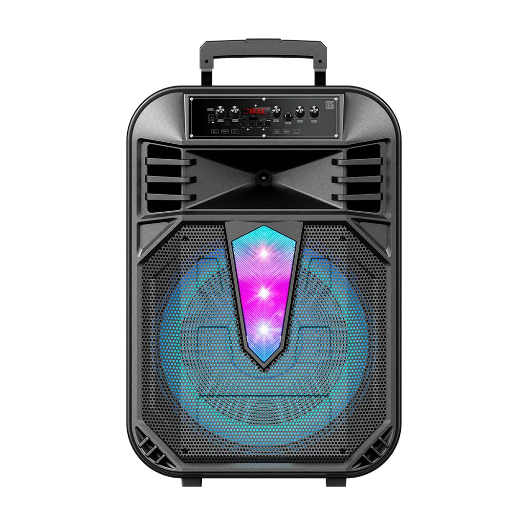 RCA STAGE-15 15" Dynamic Bluetooth Speaker with Stand, Mic & Remote Control