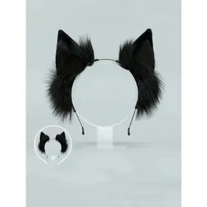 2-Piece Set: Sexy Cat Ear & Tail Accessories — Handmade, Adorable Cat Ear Headband and Tail Set — Ideal for Cosplay and Parties