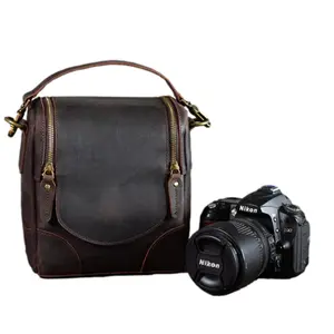 The Calista | Small Leather Camera Bag - Leather Camera Lens Case Accessories Vintage