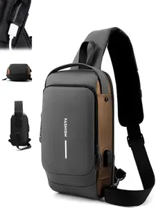 2026 Men's Crossbody Bag - Anti-theft combination lock, large capacity travel bag, multi-layer storage, detachable shoulder strap, durable and stylish, portable, men's gift, large capacity for commuting.
