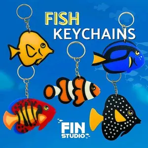 PNW Custom Fish Keychains - Vibrant Fish Designs. FIN Studio