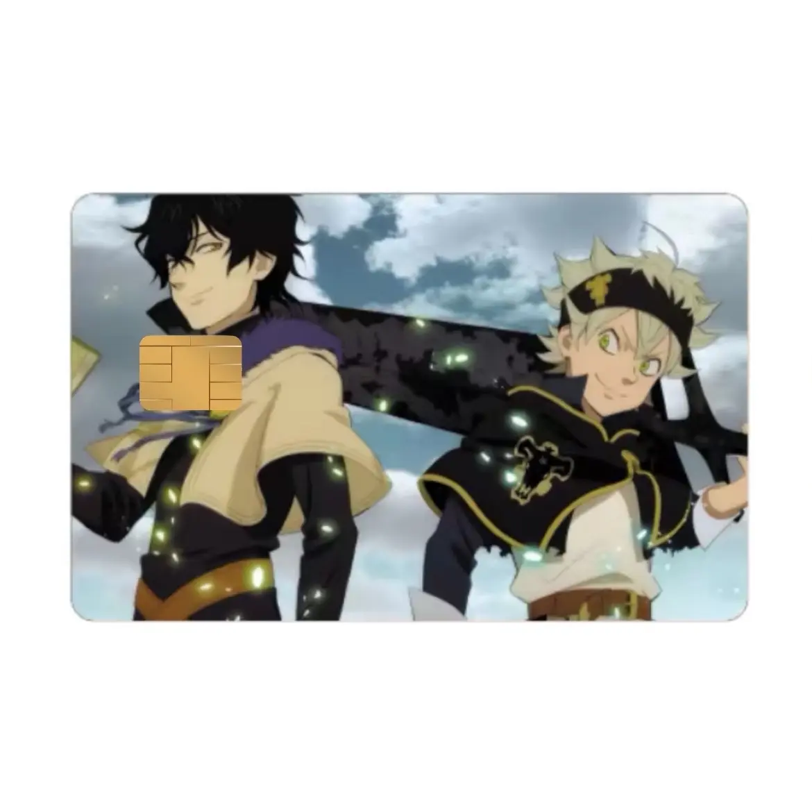 Asta and Yuno Black Clover Credit Card Sticker
