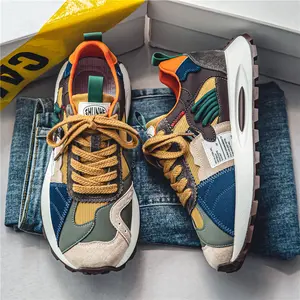 2026 Fall Men Lightweight Platform Thick Sole Gump Sport Sneakers Low Top Casual Skateboard Shoes Breathable Cushion Walking Trainer Outdoor Non Slip Lace Up Fashion Trendy Daily Comfort Mesh Upper