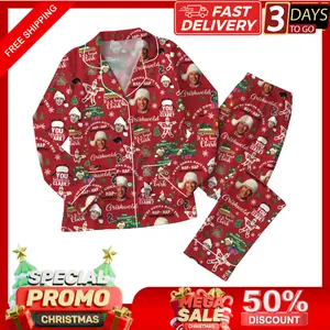 Clark Griswold Santa Pajamas Set, Griswold Thick Pajamas Satin Set, Griswold Holiday Pajamas, Christmas Tree Farm Pjs, Matching Family Pajamas