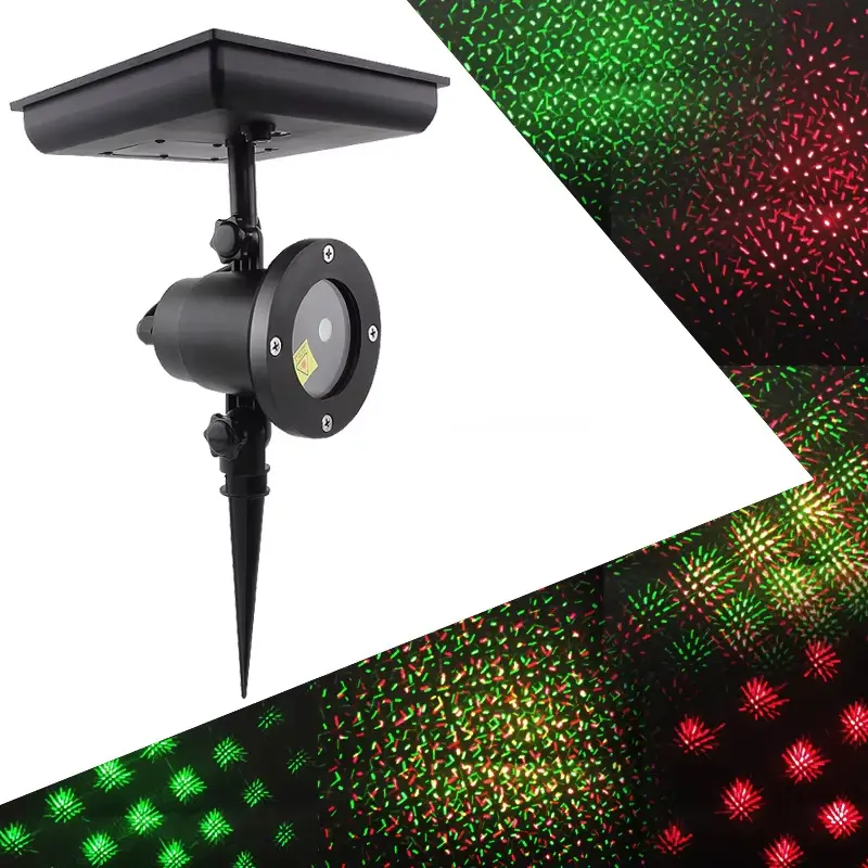 Solar Outdoor Garden Lawn Stage Effect Light Waterproof Fairy Laser Projector Landscape Lamp For Christmas Party New Year Decor