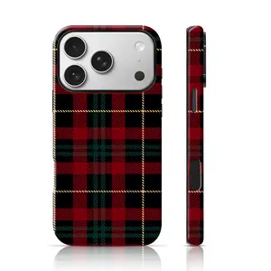 Classic Tartan Design Phone Protector 2 in 1 Case for iPhone 17 Pro Max/16 Pro Max /15Pro Max 15/14/13/12 & Samsung S26 /S25Ultra Unique Phone Case