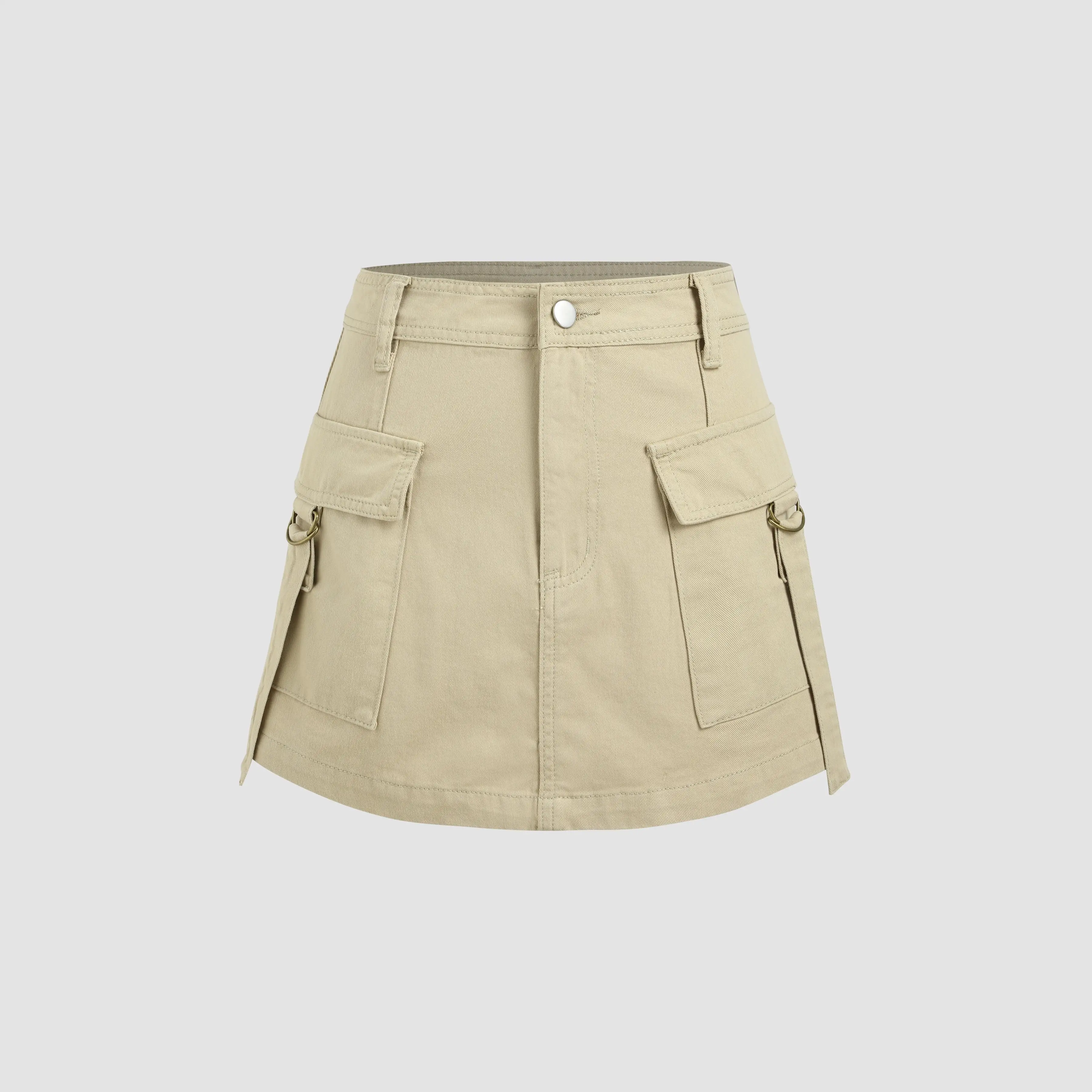 Cider Solid Cargo Mini Skirt