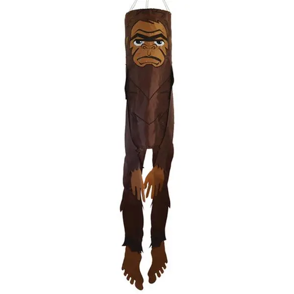 In the Breeze Bigfoot Breeze Buddy Windsock, 3-Size Hangable Cryptid Outdoor Garden Decor for Yards, Patios, with Appliqué & Embroidery Hanging Ornaments