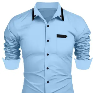 Men's Casual Fashion Business Trends Long-sleeved Shirt
