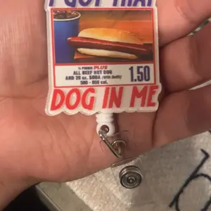 Hot Dog Pattern Retractable Badge Reel, 1/20pcs Acrylic ID Holder with Clip for Nurses, Doctors, Students & Office Staff, Retractable Badge Holders, Identification Badges & Supplies