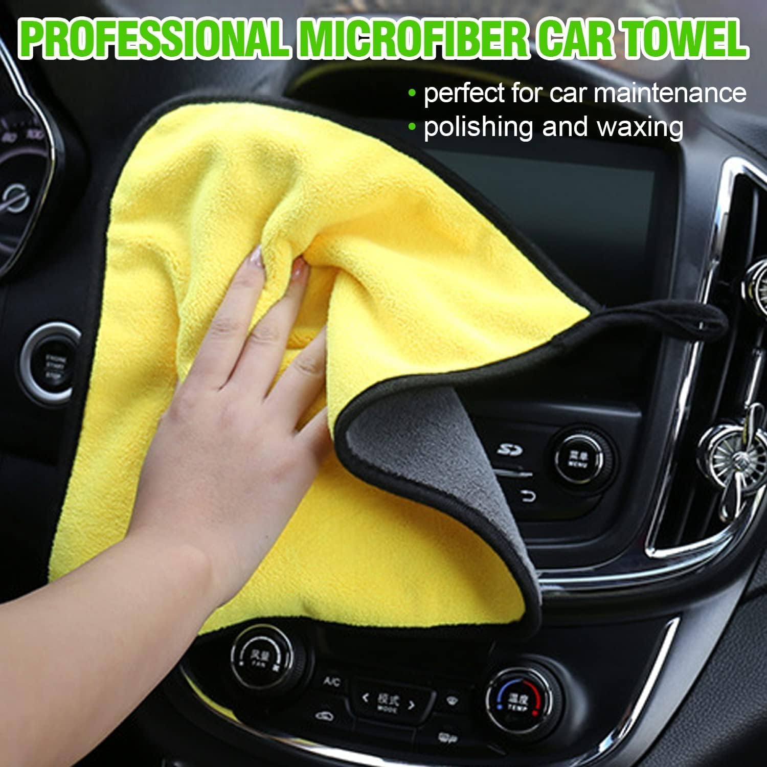 Car Wash Brush with Long Handle Car Wash Mop Mitt Chenille Car Cleaning Kits Windshield Window Squeegee Car Duster Microfiber Towel Gloves for Cars RV SUV Truck