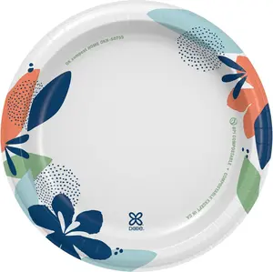 Dixie Disposable Paper Plates 8.5 Inch - Heavy-Duty, Cut Resistant, 90 Pack