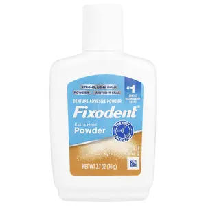 Fixodent Denture Adhesive Powder, Extra Hold, 2.7 oz (76 g) | HSA/FSA Eligible