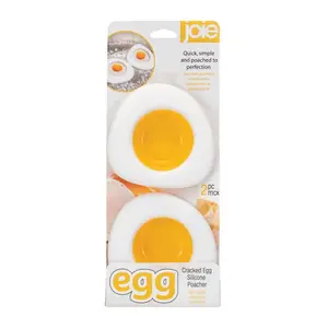 Oil-Saving Nonstick Silicone Egg Poacher, Joie Cracked Egg Poaching Tool, Kitchen Utensils Set