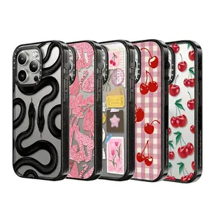 Impact  For  16  14 13 - Clear Black  Protective Smartphone Screen Protector  Protection Cellphone Phonecase Casing Shockproof  16 pro max    casetify   flower fashion  accessory military grade drop sturdy  phone  cases Durable Cover