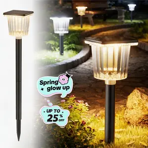 Super Bright Solar Pathway Lights Outdoor Powered, Easy Installation, Adjustable Warm & Cool White, Waterproof IP65 Garden Decor Landscape Lighting Outside for Yard/Patio/Walkway/Driveway/Landscape