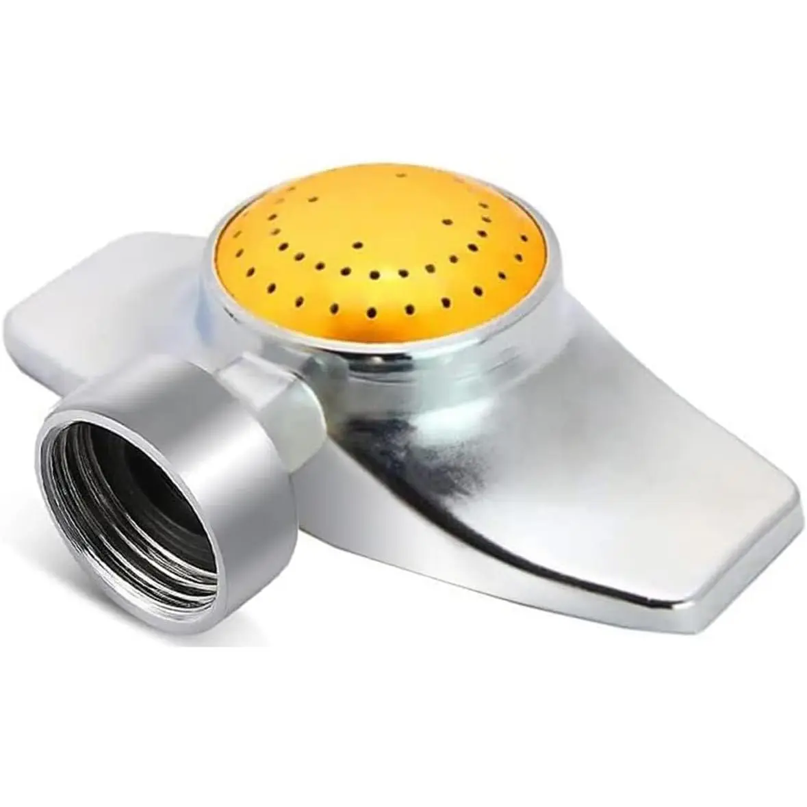 360 Degree Metal Spot Sprinkler,Small Sprinkler Garden for Small Areas Lawn Sprinklers for Yard Circle Pattern with Gentle Water Flow Garden Watering (1, Yellow)