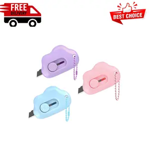 Cloud Shaped Retractable Box Cutter Set - 3 Pack