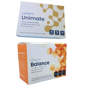 UNIMATE Lemon Ginger & Orange Vitamin Dietary Supplement - Ultra Concentrated Yerba Mate Powdered Drink Mix (30 Packets), Healthy Alternative to Coffee and Energy Drinks