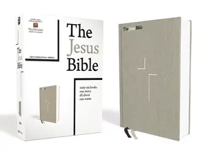 The Jesus Bible, NIV Edition, Cloth over Board, Gray Linen, Comfort Print by Passion Publishing||Louie Giglio||Zondervan [Hardback Book]