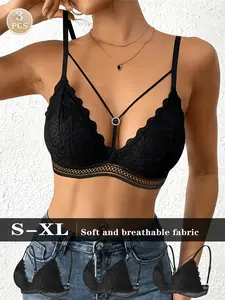 3PCS High Breathability Lace Bras, Exquisite Embroidery, Enjoy Cloud-Like Seamless Experience