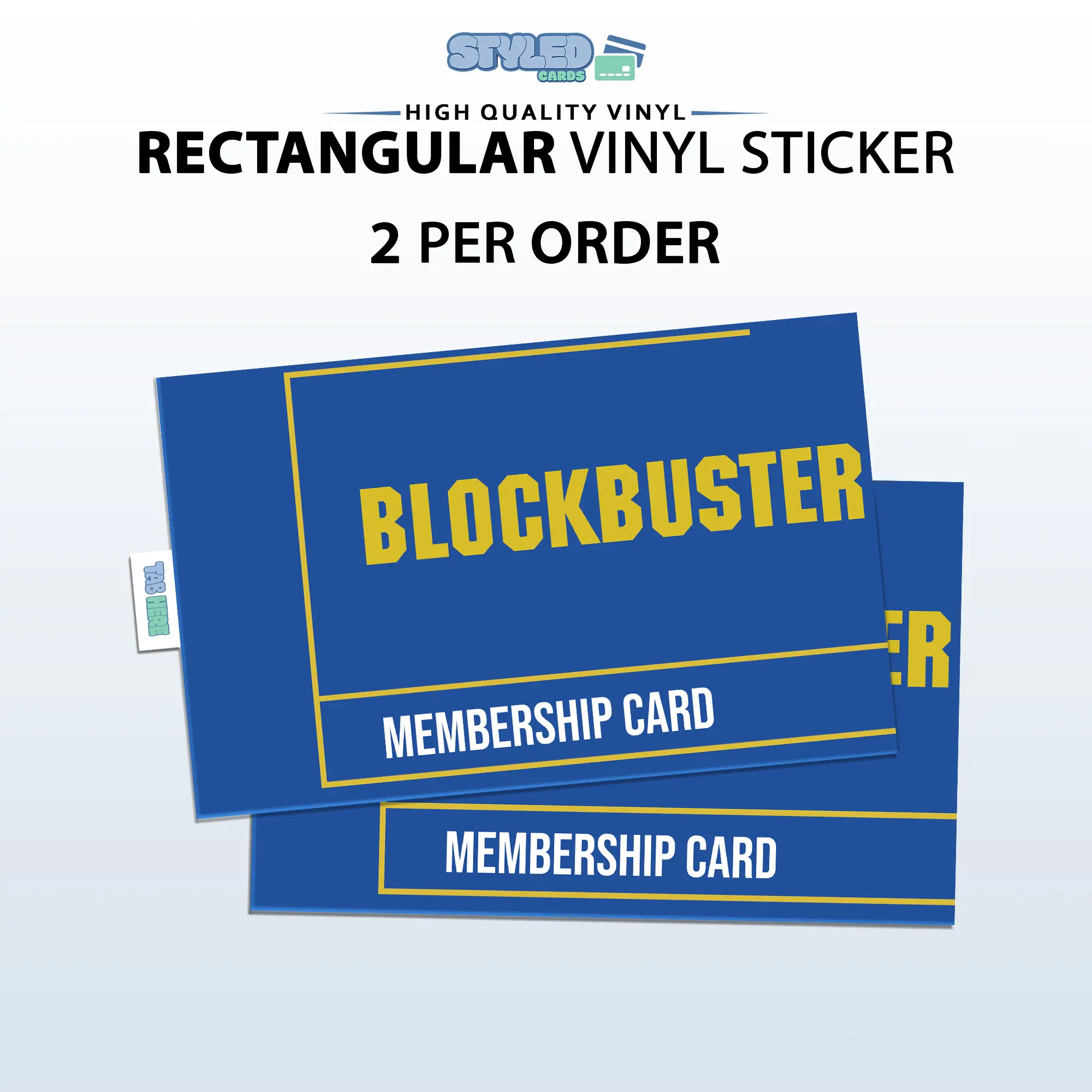 BLOCKBUSTER rectangle vinyl sticker BLOCKBUSTER rectangle vinyl sticker