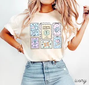 CuteTrendySHIRTS12 Emergency Department Shirt ER Stamp Work Tshirt Emergency Nurse Tee ED Nurse t-shirt EMT Paramedic All Seasons Soft-Washed Garment-Dyed Relaxed Fit