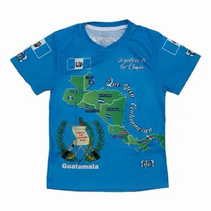 Sky Blue Guatemala Mapita Jersey Official Team Edition with Quetzal Logo National Colors for Fans